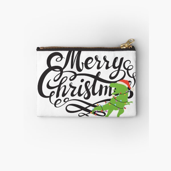 Item preview, T-Rex enredado en luces navideñas diciendo Feliz Navidad | dinosaurio de navidad designed and sold by Aphelionus.
