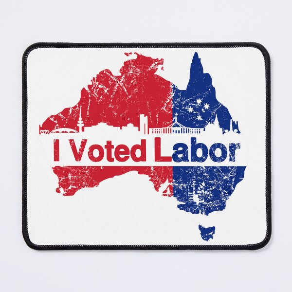 Item preview, I Voted for the Australian Labor Party with Canberra skyline designed and sold by Manoroma.