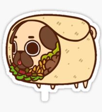 Pug Burrito Sticker