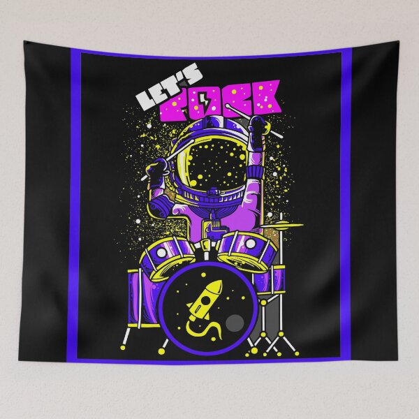 Item preview, Astronaut drummer in space designed and sold by Artbellachi.
