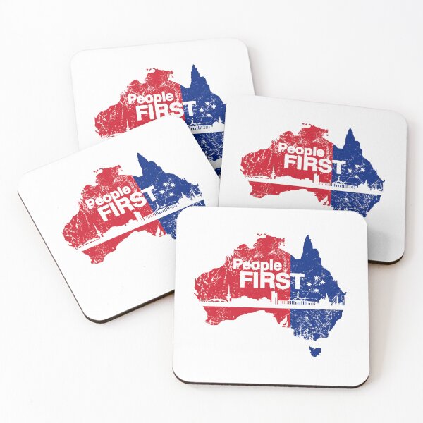 Item preview, Australian Labor Party, People First with Canberra Skyline designed and sold by Manoroma.