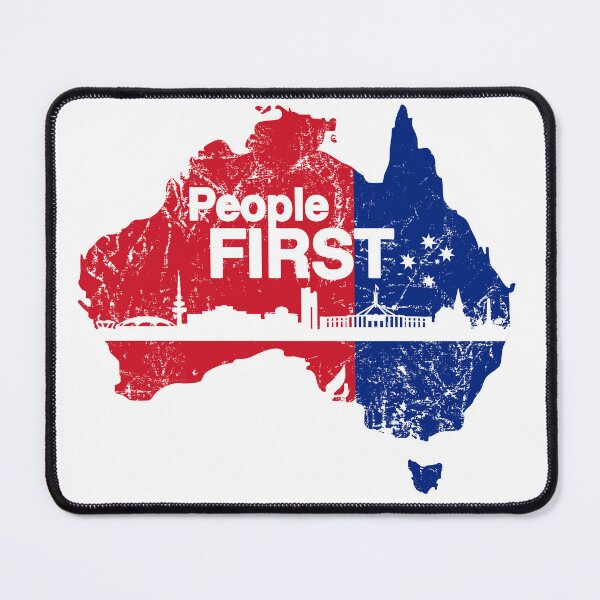 Item preview, Australian Labor Party, People First with Canberra Skyline designed and sold by Manoroma.
