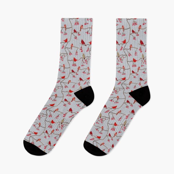 Item preview, Red cardinal birds and winter berries designed and sold by OkopipiDesign.