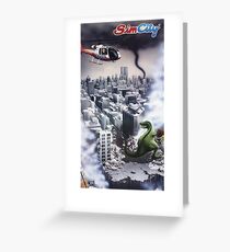 Sim City, Restored Poster from Nintendo Power Magazine Greeting Card