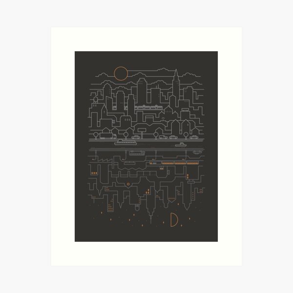 City 24 (Grey) Art Print