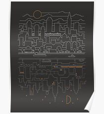 Póster Ciudad 24 (gris)