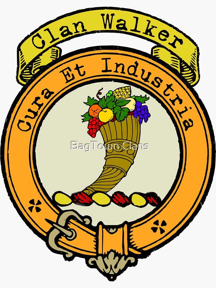 "Walker Clan Surname crest" Sticker for Sale by ljrigby Redbubble