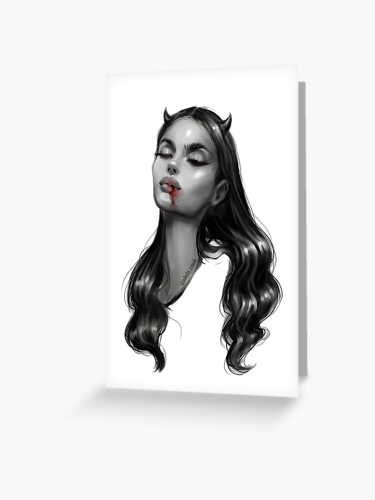 She Devil Greeting Card By Isabellestaub Redbubble