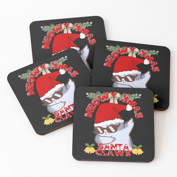 Item preview, MEOWY XMAS, SANTA CLAWS, UGLY CAT SWEATER, FUNNY DABBING CAT designed and sold by R B Chrystal.