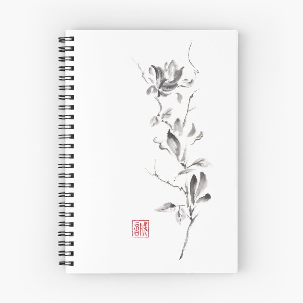 Item preview, Magnolia scroll sumi-e painting designed and sold by Maryna Sokolyan.
