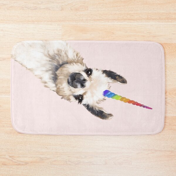 Item preview, Sneaky Unicorn Llama in Pink designed and sold by bignosework.