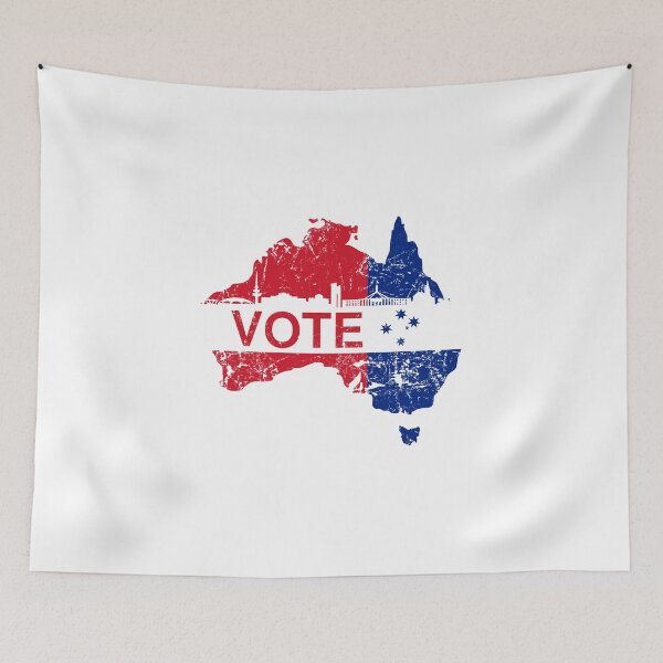 Item preview, Vote for the Australian Labor Party with Canberra Skyline designed and sold by Manoroma.