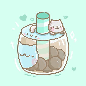 Artwork thumbnail, Bubble Tea Cat by ChocoPeanuts