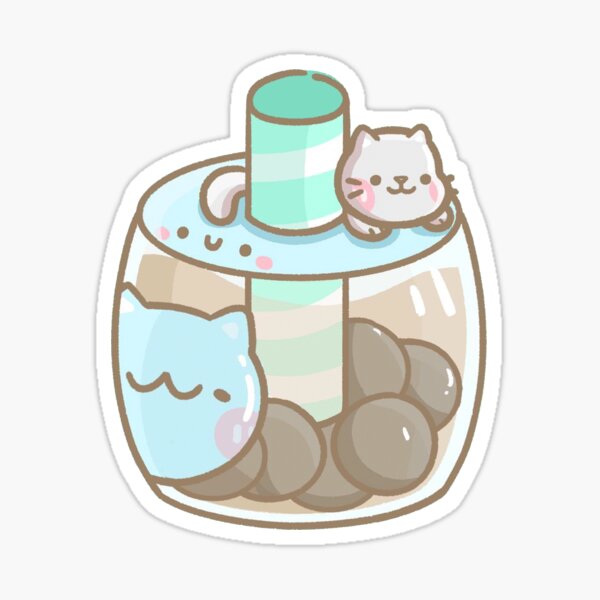 Item preview, Bubble Tea Cat designed and sold by ChocoPeanuts.