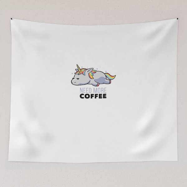 Item preview, Need More Coffee Lazy Unicorn Gift  designed and sold by Dorothy Dempsey.