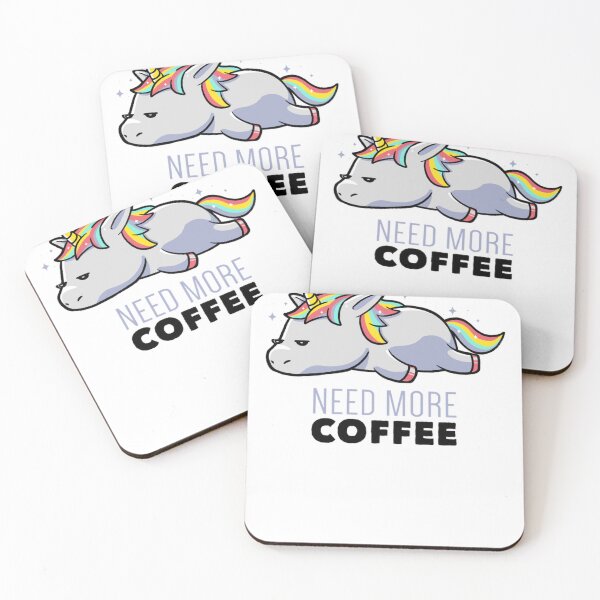 Item preview, Need More Coffee Lazy Unicorn Gift  designed and sold by Dorothy Dempsey.