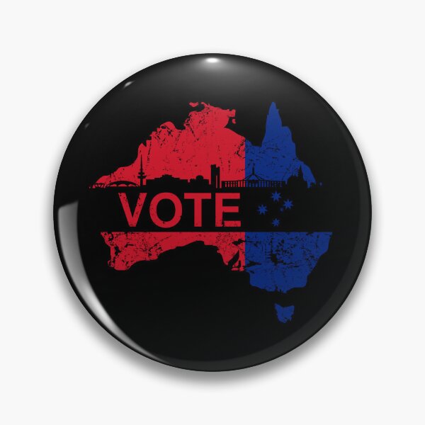 Item preview, Vote for the Australian Labor Party with Canberra Skyline in black designed and sold by Manoroma.