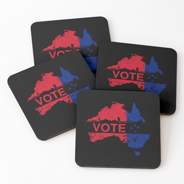 Item preview, Vote for the Australian Labor Party with Canberra Skyline in black designed and sold by Manoroma.