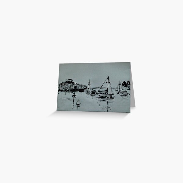 Ketch Sketch Greeting Card