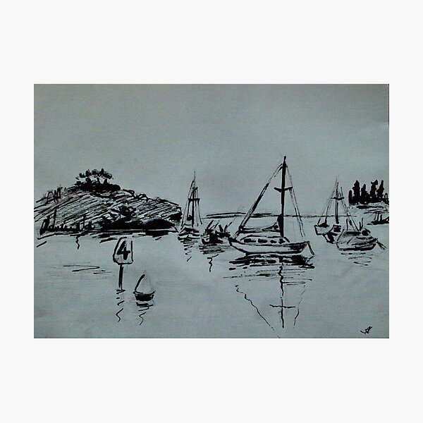 Ketch Sketch Photographic Print