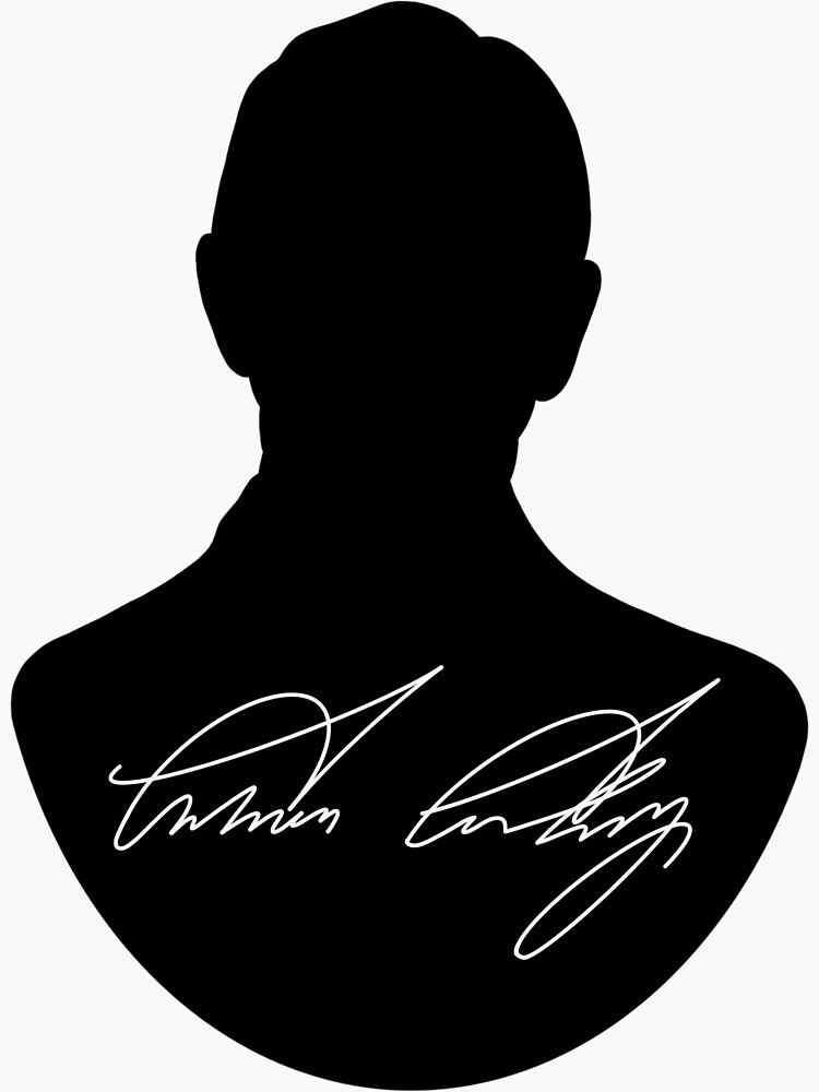 “CALVIN COOLIDGE Signature Silhouette” Sticker for Sale by abbieoverbey