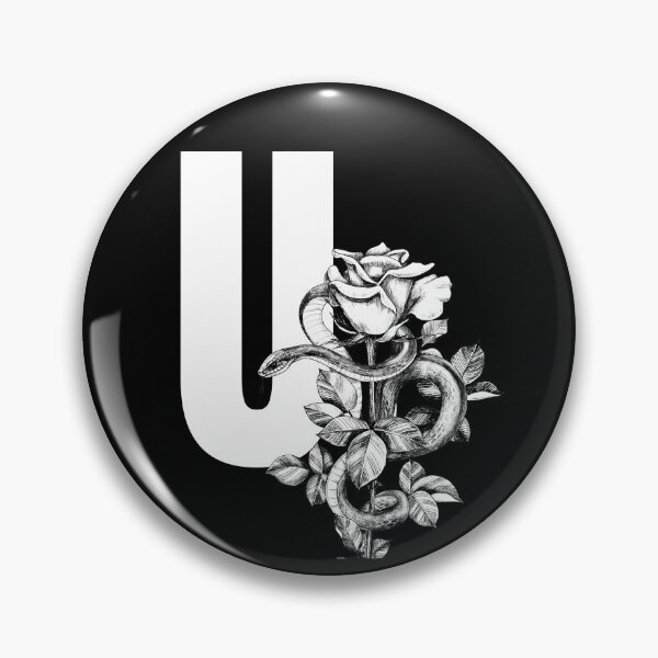 Artikelvorschau, U Botanisches Monogramm. Blumenbuchstabe der Pfingstrose entworfen und verkauft von Emotionsy.