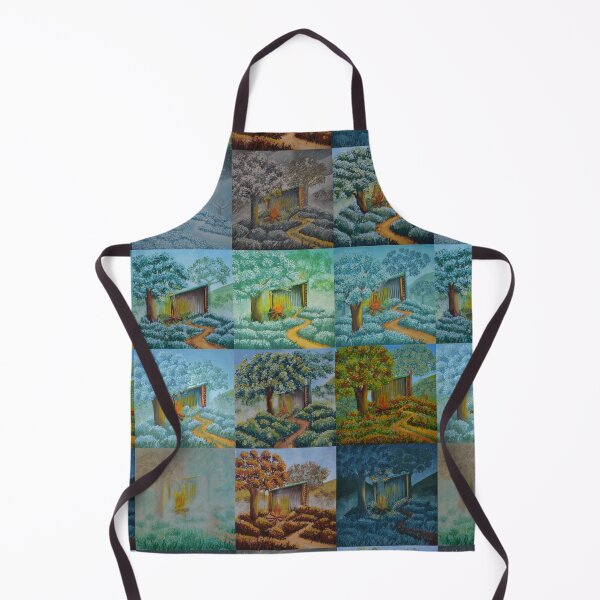 Item preview, Ensemble of oak hut - Secret garden - Gouache painting designed and sold by WanderingGraha.