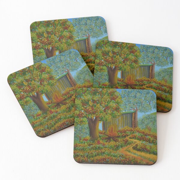 Item preview, The oak hut no. 12 - Secret garden - Gouache painting designed and sold by WanderingGraha.