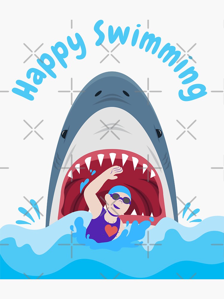 "Happy Swimming comes in a funny style, a swimmer who is about to be