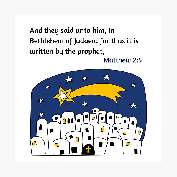 Item preview, Matthew 2:5, Christmas, Bethlehem,  designed and sold by VerseforWear.