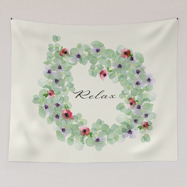 Item preview, Relax - Soft Watercolor Eucalyptus Wreath designed and sold by lcsmithdesigns.
