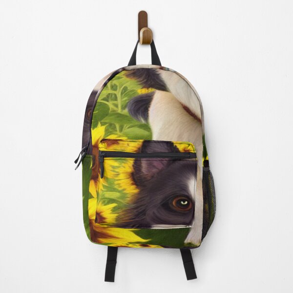 Item preview, Art of a psychodelic dog in a sunflower field designed and sold by TravelingOak.