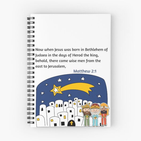 Item preview, Now when Jesus was born in Bethlehem of Judea in the days of Herod the King, behold, there came wise men from the east to Jerusalem..,Matthew 2:1, Christmas, Bethlehem,  designed and sold by VerseforWear.