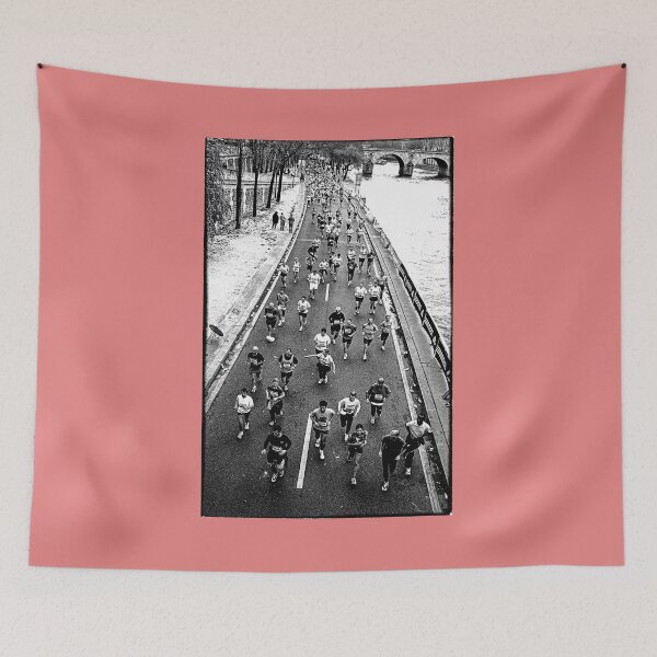 Item preview,    Passing  of the  Marathon of Paris along road of the Seine river. designed and sold by PhotogalleryCJ.