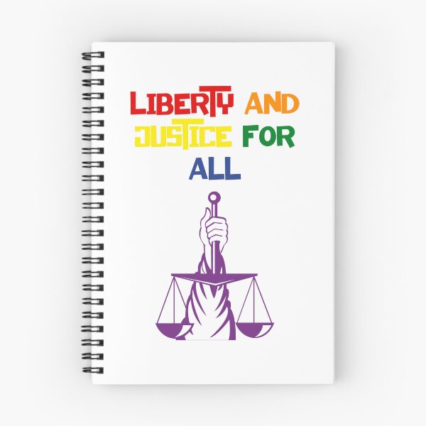 Item preview, Liberty And Justice For All Lady Justice Pride Colors designed and sold by RockBeeDesigns.