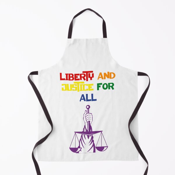 Item preview, Liberty And Justice For All Lady Justice Pride Colors designed and sold by RockBeeDesigns.