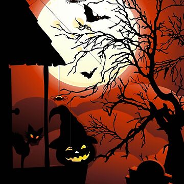 Artwork thumbnail, Halloween on Bloody Moonlight Nightmare by BluedarkArt
