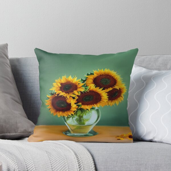 Item preview, Sunflowers in a vase designed and sold by TravelingOak.