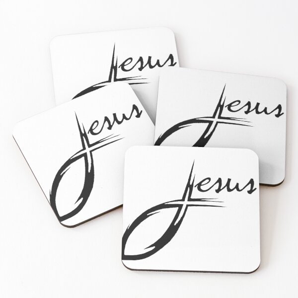 Item preview, Jesus and the Fish Black Symbol designed and sold by Rowena Jones.