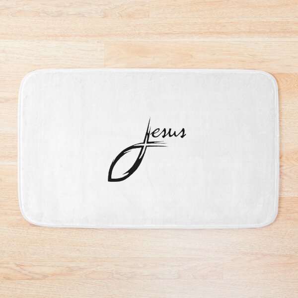 Item preview, Jesus and the Fish Black Symbol designed and sold by Rowena Jones.