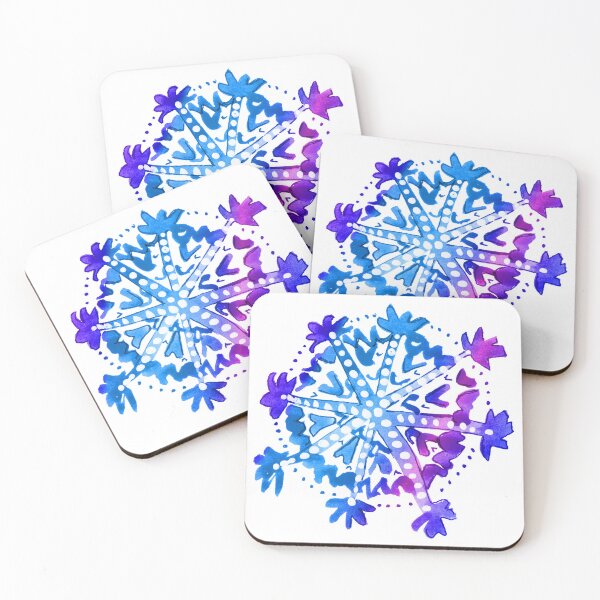 Item preview, Winter theme watercolor drawing | winter snowflake designed and sold by lausn.