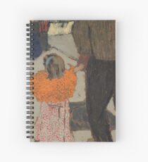 Child Wearing a Red Scarf by Edouard Vuillard Spiral Notebook