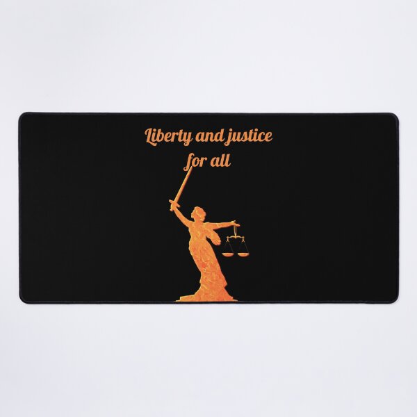 Item preview, Liberty And Justice For All Lady Justice Orange designed and sold by RockBeeDesigns.