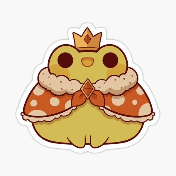 Cute King Frog Stickers for Sale, Free US Shipping