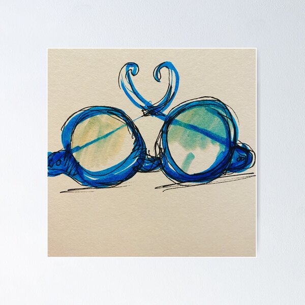 Artikelvorschau, Blue glasses entworfen und verkauft von Rebecca Seeman.