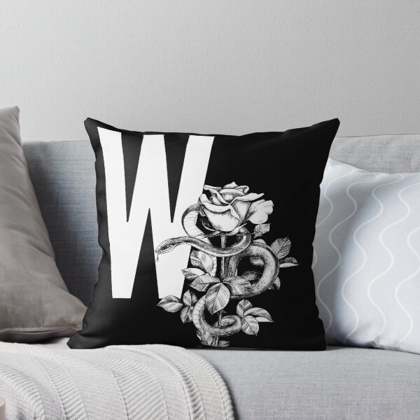 Item preview, W Botanical Monogram. Peony snake floral letter designed and sold by Emotionsy.