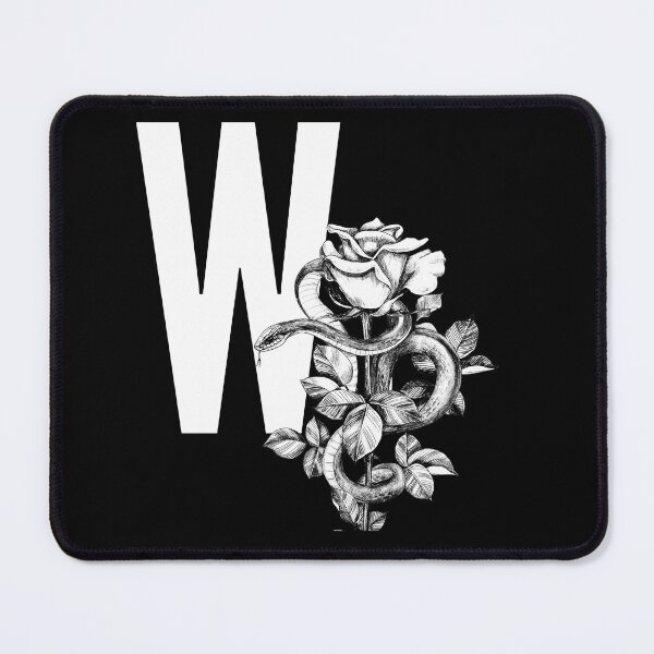 Item preview, W Botanical Monogram. Peony snake floral letter designed and sold by Emotionsy.