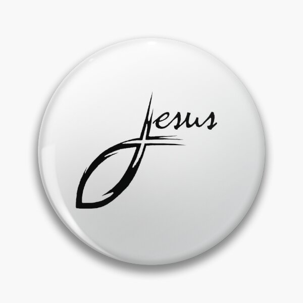 Item preview, Jesus and the Fish Black Symbol designed and sold by Rowena Jones.