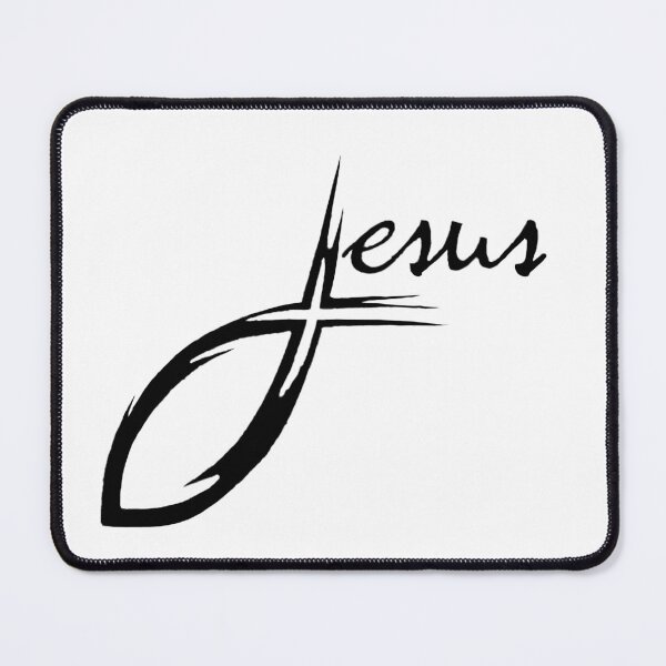 Item preview, Jesus and the Fish Black Symbol designed and sold by Rowena Jones.