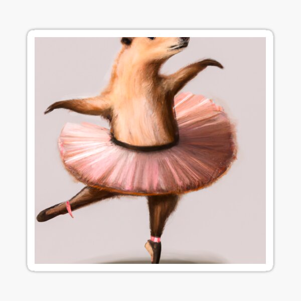 Capybara Ballet Dancing Sticker